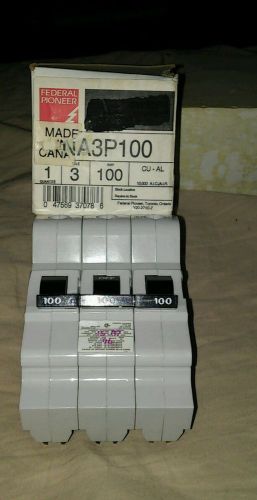 Federal pioneer na 3 pole 100 amp circuit breaker for sale