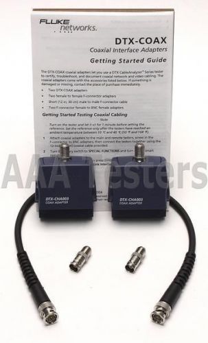Fluke networks dtx-cha003 coax test adapter set for dtx-1800 dtx-1200 for sale