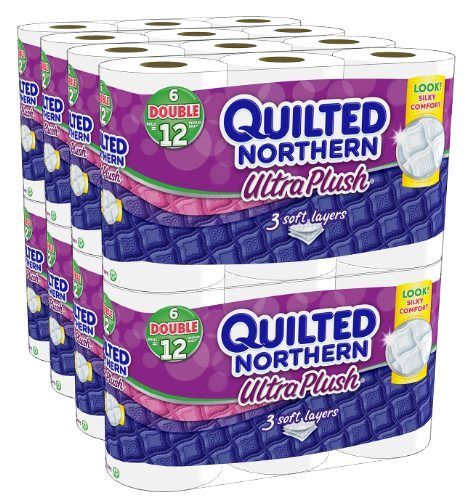 Toilet Paper Quilted Northern Ultra Plush Bath Tissue 3 Ply 48 Double Rolls
