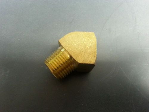 Brass pipe fitting 45 degree adapters, 1/2&#034; mnpt x 1/2&#034; fnpt package of 42 for sale