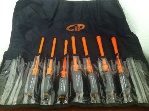 Certified insulated products 3/16&#034;-1/2&#034; x 6&#034; 7pc orange/black nut driver set for sale