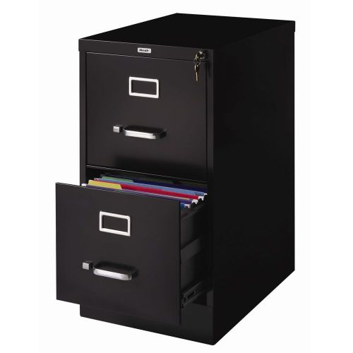 2-Drawer New Vertical Filing File Cabinet with Lock in Black Metal