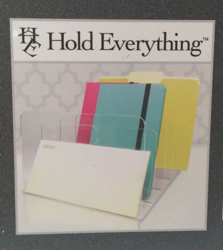 ACRYLIC STORAGE - 5 SECTION LETTER SORTER by Hold Everything AC173-CL NEW