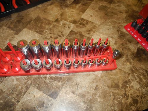 Snap-on tools 3/8&#034; drive sea 6-point shallow / deepsocket set 21pc for sale