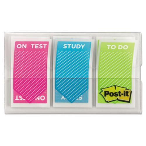 3m 680STUDY Study Memo Flags With Message, Assorted Bright Colors, 1&#034;, 60/set