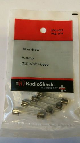 Slow-Blow 5-Amp 250-Volt Fuses #270-1027 By RadioShack