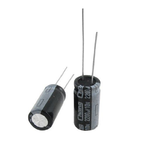 50 pcs 10v 2200uf 10x20mm polarized electrolytic capacitors for sale