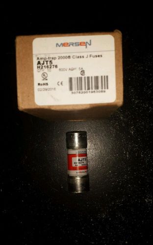 New in box lot(10) mersen ajt5   5 amp fuse smart spot time delay fuses new for sale
