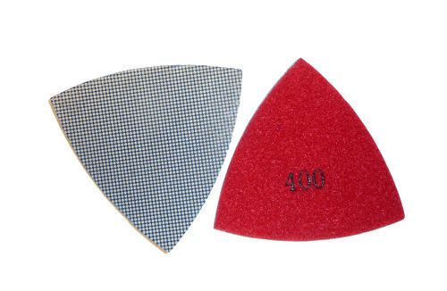 3&#034; Triangle Electroplated Diamond Polishing Pads - 400 Grit