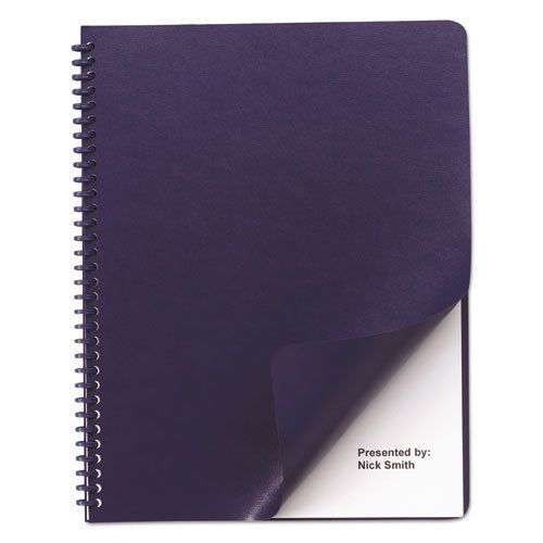 Leather Look Binding System Covers, 11-1/4 x 8-3/4, Navy, 100 Sets/Box