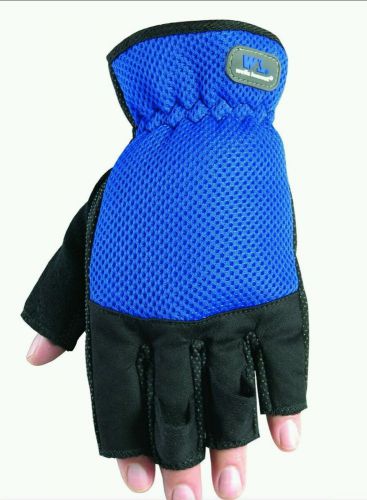 Wells lamont 836l fingerless sport utility gloves, blue, large for sale