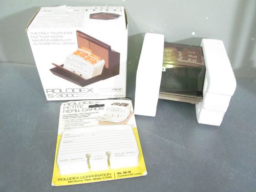 NEW Rolodex S-300C Petite Covered File Holder w/225 cards 2.25&#034; x 4&#034;