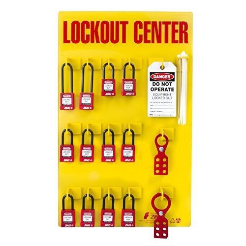 Zing green products zing 7115 recyclockout lockout station, 12 padlock, stocked for sale