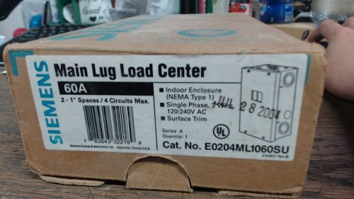 NIB Siemens load center E0204ML1060SU - 60 day warranty
