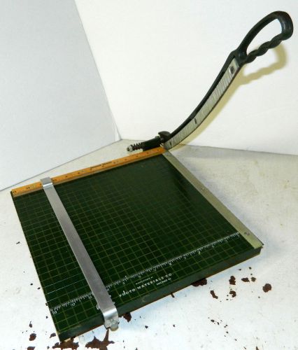 Paper Cutter Trimmer Vtg Premier Photo Materials Co 13 in Deckle Edge Guillotine