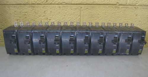 10 square d qob qob220 20-amp 2-pole 20a 2p 120/240v bolt-on circuit breaker lot for sale