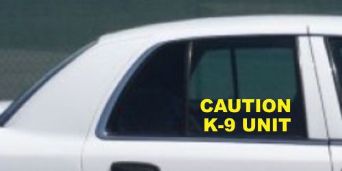K-9 UNIT SIDE WINDOW DECAL SET Police Dog YELLOW Sticker k9 Police Car Truck SUV