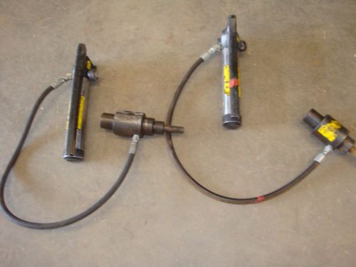 (2) CURRENT TOOLS HYDRAULIC HAND PUMPS &amp; RAMS
