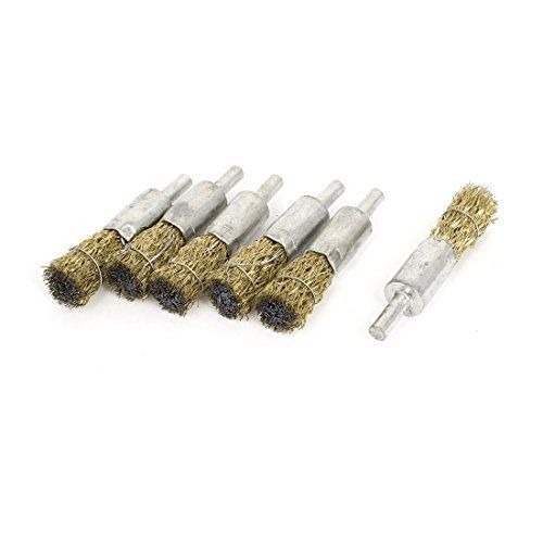 Uxcell? 6mm round shank steel wire polishing brushes pen rotary tool 6 pcs for sale
