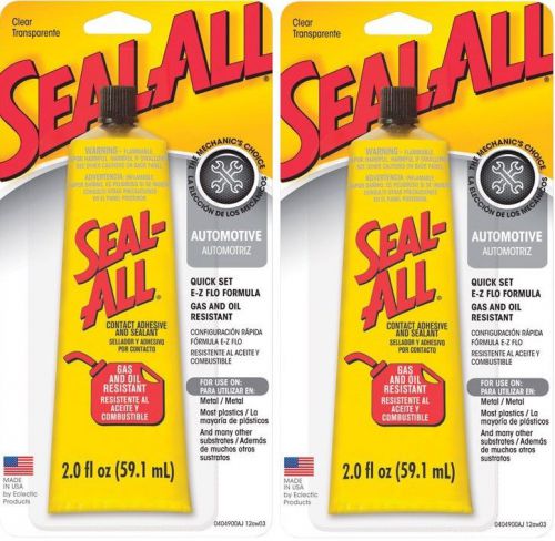 2 SEAL-ALL 2oz Contact Automotive Garage Adhesive Sealant CLEAR High Strength!