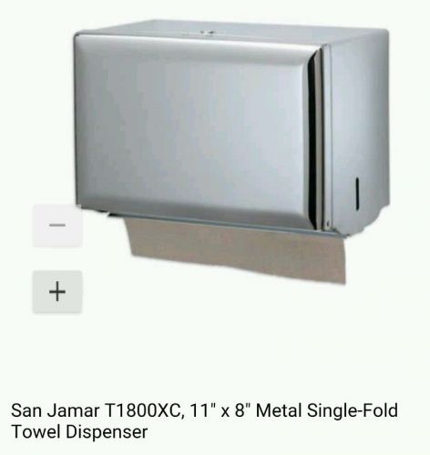 Towel Dispenser T1800WH, San Jamar, for Single fold towels - NEW