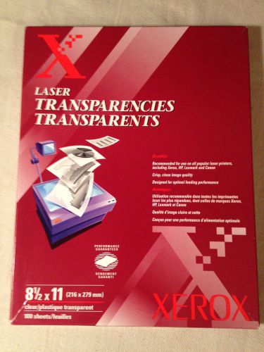 XEROX 3R3117 Laser Transparencies for laser printers 57 sheets in opened box