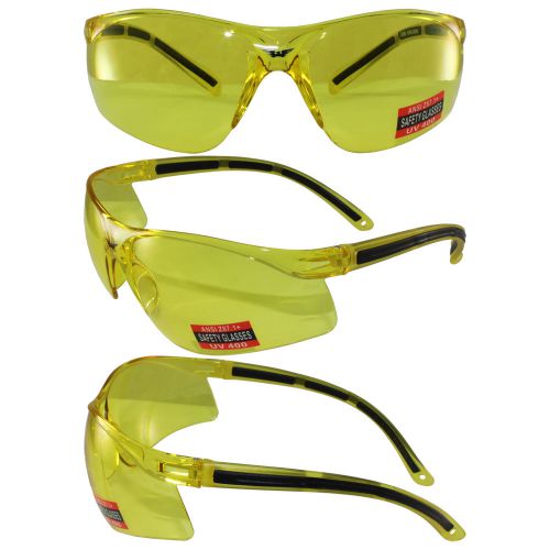 Gv matrix safety sunglasses yellow and black frame yellow lens z87.1 for sale