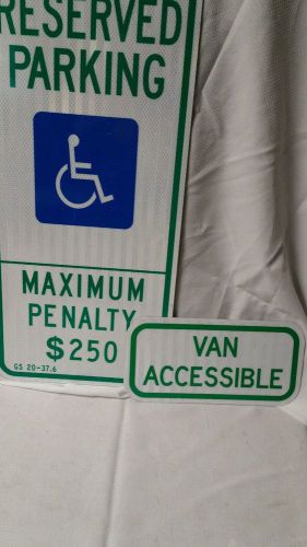 Handicap Van Accessible Parking Sign .032 Aluminum New
