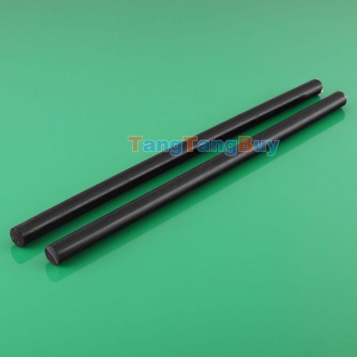 2 pcs Nylon Polyamide PA Plastic Round Rod Stick Stock Black 10mm x 250mm