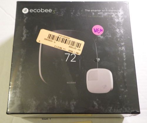 Ecobee3 Wi-Fi Thermostat with Remote Sensor, 1st Generation - NEW