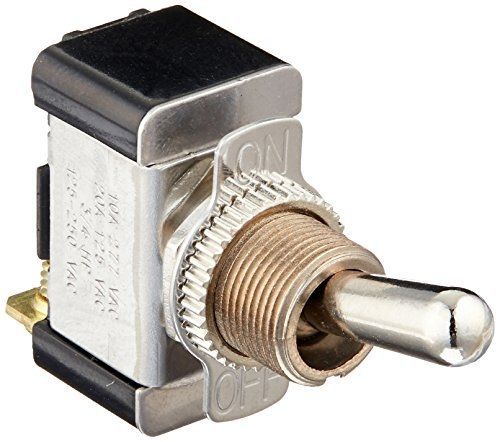 Morris 70070 Heavy Duty Toggle Switch, Screw Terminals with On-Off Plate, SPST,