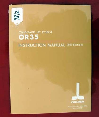 Okuma OR35 On-Board NC Robot Instruction Manual 3235-E-R2 INV 9812