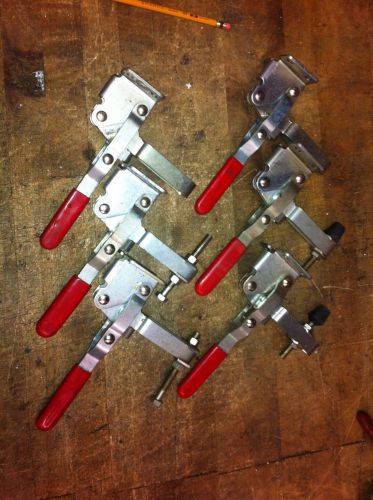 Workholding toggle clamp six 1-3/8 height 7/8 to 3-1/4 throat 8&#034; tall for sale
