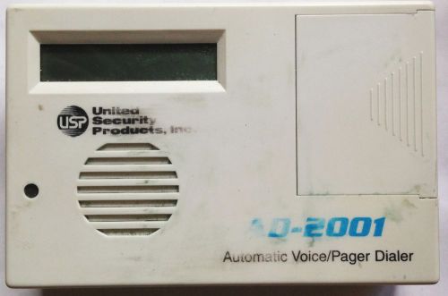 UNITED SECURITY PRODUCTS, INC. AD2001 USP AD-2001 AUTOMATIC VOICE