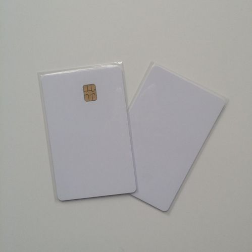 10pcs iso7816 white pvc ic with sle4442 chip blank smart contact ic inkjet card for sale