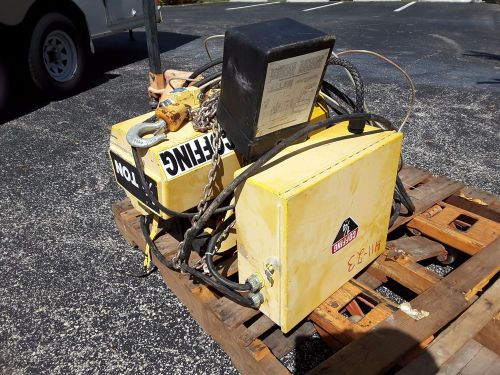 1/4 ton 500# coffing duff norton electric beam trolley chain hoist crosby $299 for sale