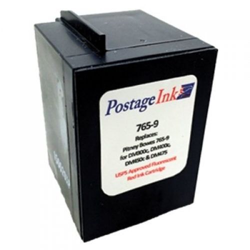 Postageink.com Pitney Bowes 765-9 Red Ink Cartridge for DM200, DM300, DM400,