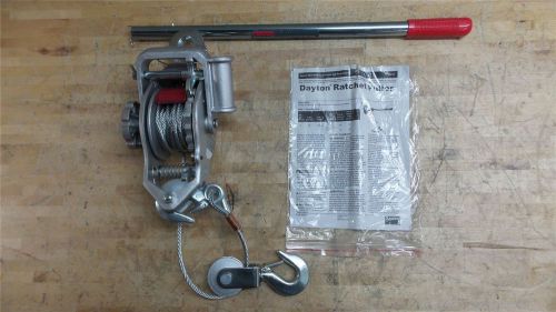 Dayton 1700/3400 lb pull cap 20/10 ft length ratchet puller for sale
