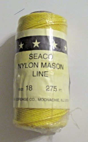 Twisted Nylon Mason Line Yellow, #18, 275 Feet SEACO