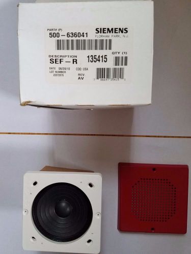 Siemens SEF-R 500-636041 Speaker Audible Fire Safety Device