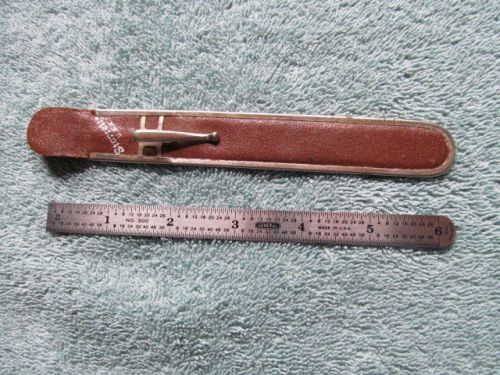 Vintage starrett leather pocket rule holder w/ general no.300 steel rule, u.s.a. for sale