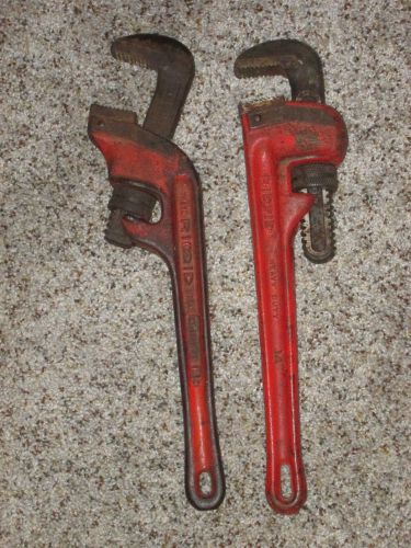 LOT 2 RIDGID HEAVY DUTY 14&#034; PIPE MONKEY WRENCHES WRENCH  PLUMBING
