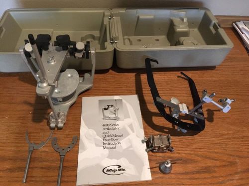Whip Mix Articulator 4640, Case, Quickmount Facebow, Incisal Guide Table, Jig