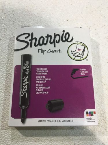 1 SET SANFORD 22478 Sharpie Flip Chart Markers, Bullet Tip, Eight Colors, 8/Set