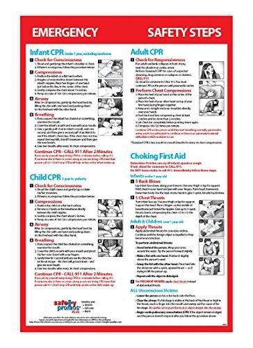 Safety Magnets Infant, Child &amp; Adult CPR &amp; Choking First Aid - Non-laminated,