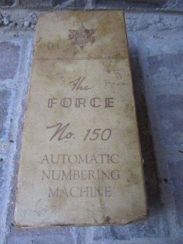 Vintage The Force No. 150 Automatic Numbering Machine - Office Supply