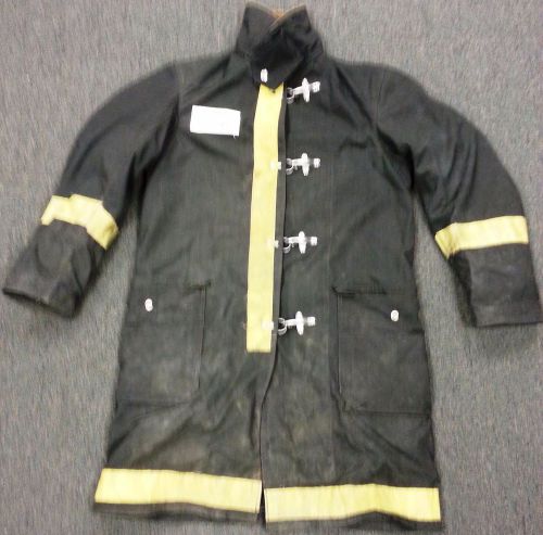 36x42 firefighter jacket coat bunker fire turn out gear black  globe   j405 for sale