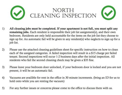 Pass Your Cleaning Check! University Towers Orem