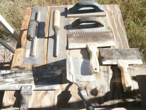 LOT OF 8 DRYWALL TROWELS