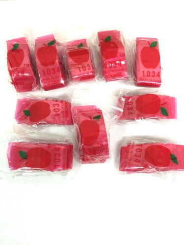 Top Quality 1034(1&#034;x3/4&#034;) Red Color Apple Brand 1000 Mini Zip Lock Baggies